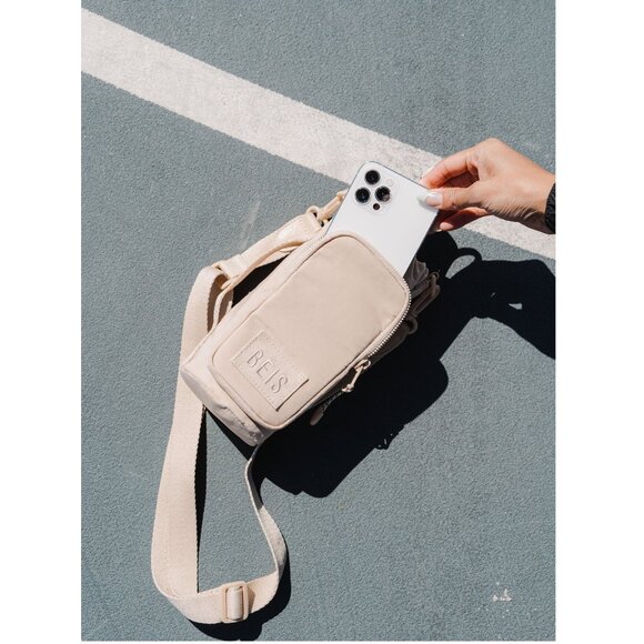 BÉIS The Water Bottle Sling / Beige Handbag Crossbody - Picture 4 of 12